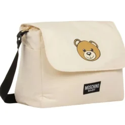 Moschino Baby - Diaper Bag With Changing Mt Bear Logo Print, Beige