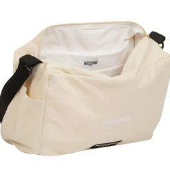 Moschino Baby - Diaper Bag With Changing Mt Bear Logo Print, Beige