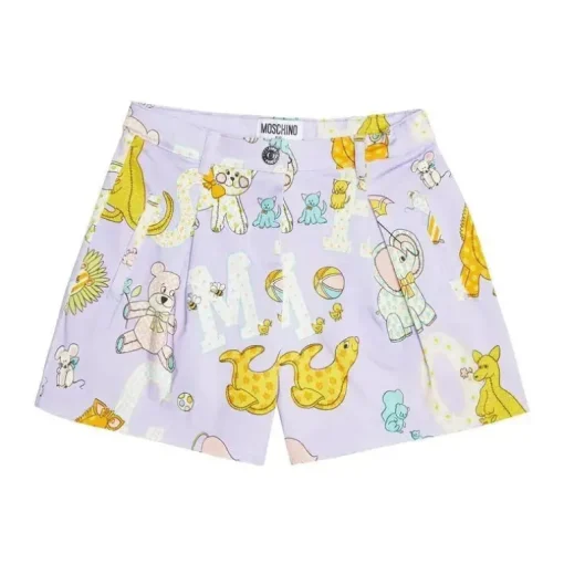 Moschino Baby - Girl Short estampado com bolsos, lilás