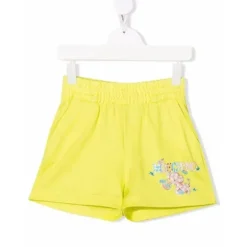 Moschino Baby - Girl Shorts com logotipo de elefante pequeno, amarelo