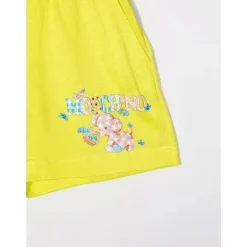 Moschino Baby - Girl Shorts com logotipo de elefante pequeno, amarelo