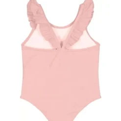 Moschino Baby - Girls Ruffle Swimsuit With Bear Logo Flower Print, Sugarrose