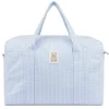 Moschino Baby - Striped Diaper Bag With Bear Patch Changing Mat Light Blue