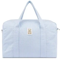 Moschino Baby - Striped Diaper Bag With Bear Patch Changing Mat Light Blue