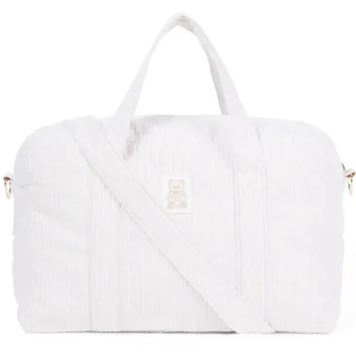 Moschino Baby - Striped Diaper Bag With Bear Patch Changing Mat Beige