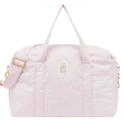 Moschino Baby - Striped Diaper Bag With Bear Patch Changing Mat Light Pink
