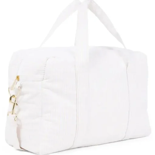 Moschino Baby - Striped Diaper Bag With Bear Patch Changing Mat Beige