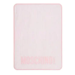 Moschino Baby - Striped Diaper Bag With Bear Patch Changing Mat Light Pink
