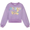 Moschino bebê - menina cropped com girafa, roxo