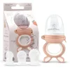 Moss &amp; Fawn - Alimentador de forragem, brinquedo de dentição de comida para bebê congelada de silicone calmante, Bloom