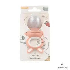 Moss &amp; Fawn - Alimentador de forragem, brinquedo de dentição de comida para bebê congelada de silicone calmante, Bloom