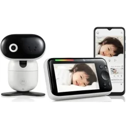 Motorola - 5 Monitor de vídeo WiFi para bebês com câmera