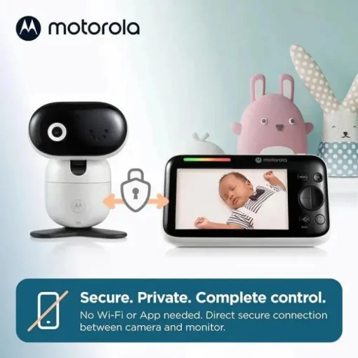Motorola - 5 Monitor de vídeo WiFi para bebês com câmera