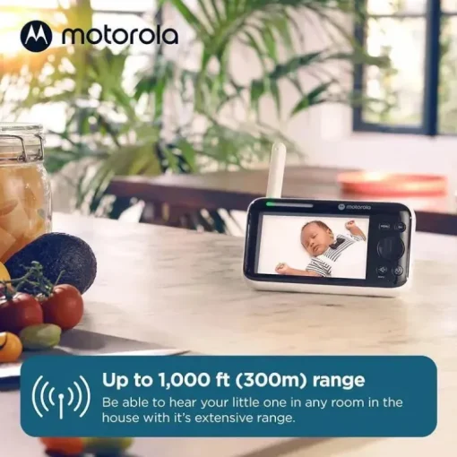 Motorola - 5 Monitor de vídeo WiFi para bebês com câmera