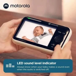 Motorola - 5 Monitor de vídeo WiFi para bebês com câmera