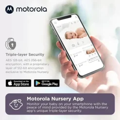 Motorola - Câmera de monitoramento de bebê PIP1010 Câmera de vídeo motorizada WiFi