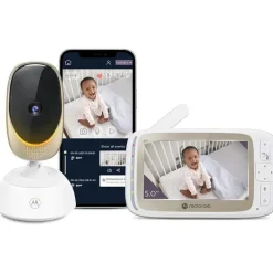 Motorola - Monitor de bebê VM85 Indoor WiFi Vídeo com câmera e luz ambiente