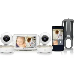 Motorola - Monitor de bebê com 2 câmeras e suporte para berço