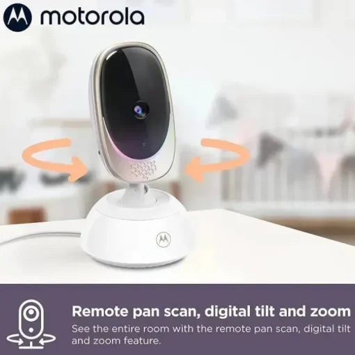 Motorola - Monitor de bebê VM85 Indoor WiFi Vídeo com câmera e luz ambiente