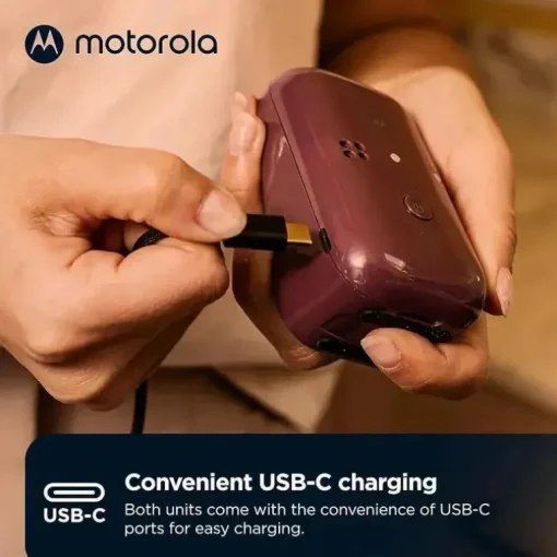 Motorola - Monitor de bebê portátil somente áudio com baterias recarregáveis