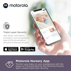 Motorola - Monitor de bebê VM85 Indoor WiFi Vídeo com câmera e luz ambiente