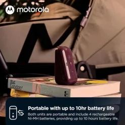 Motorola - Monitor de bebê portátil somente áudio com baterias recarregáveis