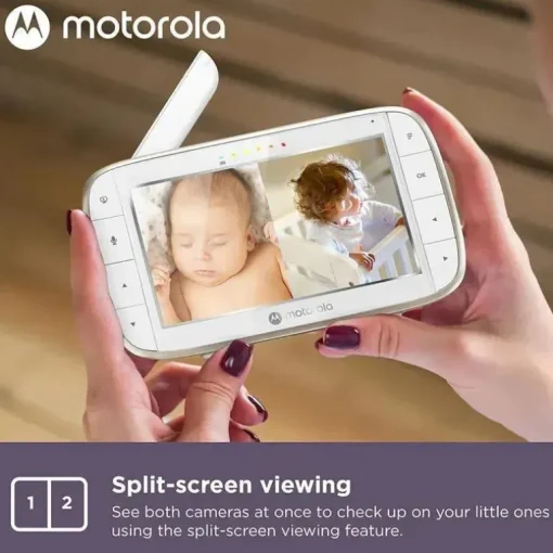 Motorola - Monitor de bebê com 2 câmeras e suporte para berço