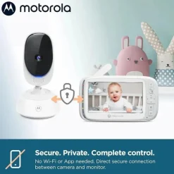 Motorola - VM75 Monitor de vídeo para bebês com câmera interna