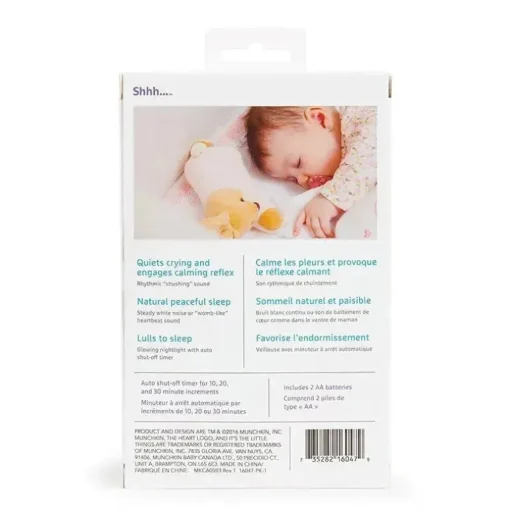 Máquina de dormir portátil Munchkin Shhh, branco/azul
