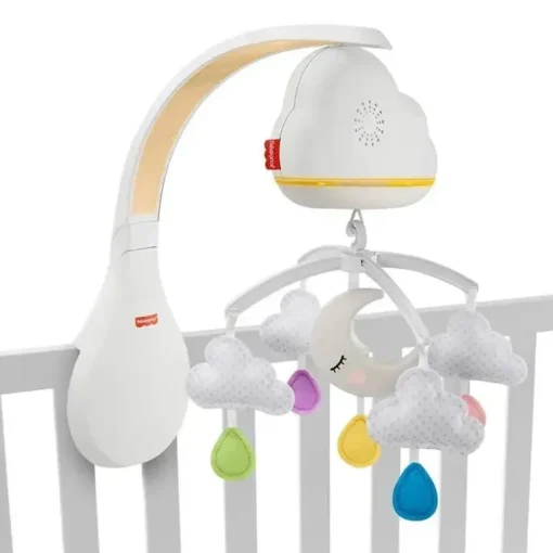 Máquina de som para berçário de brinquedos para berço, chupeta, móvel, nuvens calmantes da Fisher Price