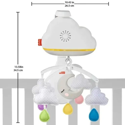 Máquina de som para berçário de brinquedos para berço, chupeta, móvel, nuvens calmantes da Fisher Price