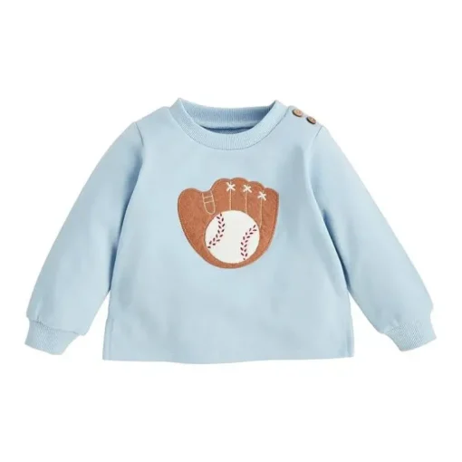 Mud Pie - Baby Boy Baseball Applique Pullover