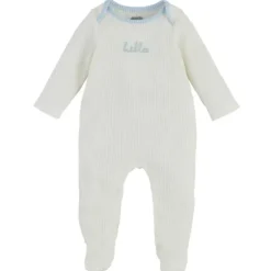 Mud Pie - Baby Girl Blue Hello Sleeper 6/9M