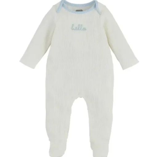 Mud Pie - Baby Girl Blue Hello Sleeper 6/9M