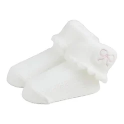 Mud Pie - Baby Girl Bow Foldover Socks 0/12M
