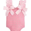 Mud Pie - Baby Girl Children's Pink Crinkle Check