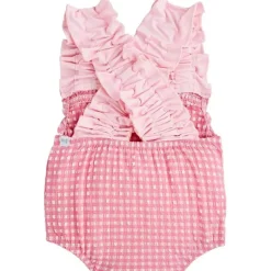 Mud Pie - Baby Girl Children's Pink Crinkle Check