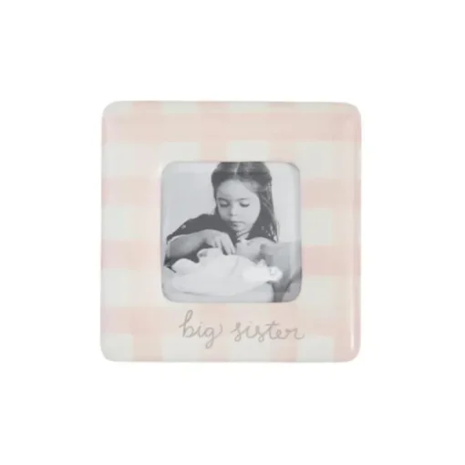 Mud Pie - Baby Girl Gingham Big Sis Frame