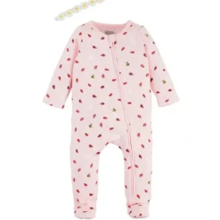 Mud Pie - Baby Girl Ladybug Sleeper & Headband Set