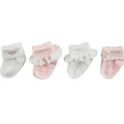 Mud Pie - Baby Girl Pink Baby Sock Set 0/6M
