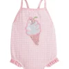 Mud Pie - Baby Girl Pink Check Ice Cream Swimsuit
