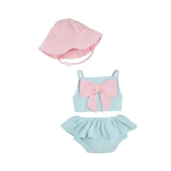 Mud Pie - Baby Girl Seersucker Swimsuit & Hat Set