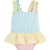 Mud Pie - Baby Girl Seersucker Ric-Rac Swimsuit