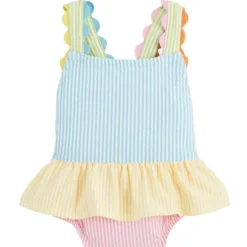 Mud Pie - Baby Girl Seersucker Ric-Rac Swimsuit