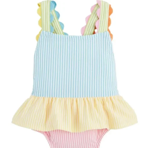 Mud Pie - Baby Girl Seersucker Ric-Rac Swimsuit