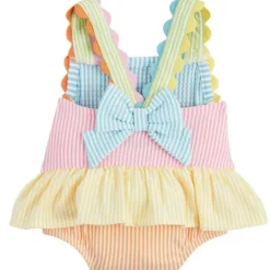 Mud Pie - Baby Girl Seersucker Ric-Rac Swimsuit