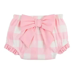 Mud Pie - Baby Girl Smocked Pink Check Two-Piece Swimsuit