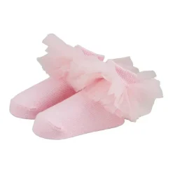 Mud Pie - Baby Girl Solid Pink Tutu Sock 0/12M