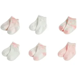 Mud Pie - Baby Pink Baby Socks, Bow Pink
