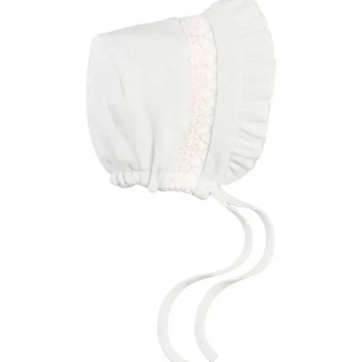 Mud Pie - Children's Pink Smocked Bonnet